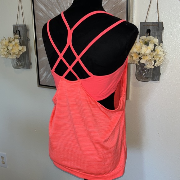 Athleta Tops New Athleta Womens Neon Orange Athletic Tank Top With